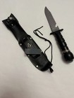 420 Stainless Steel Survival Knife & Compass Sheath & Sharpening Stone Taiwan — photo 2