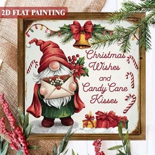 Vintage Christmas Signage Decor Wishes Santa Wooden Framed Rustic Style Plaque