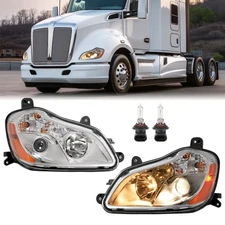Left & Right Side Projector Headlights Assembly For Kenworth T680 2013-2021