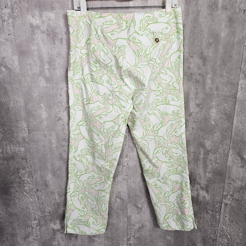 Lilly Pulitzer Damen 8 grün Lilly's Pad Frog Resort Fit Caprihose Freizeit - Bild 5 von 11
