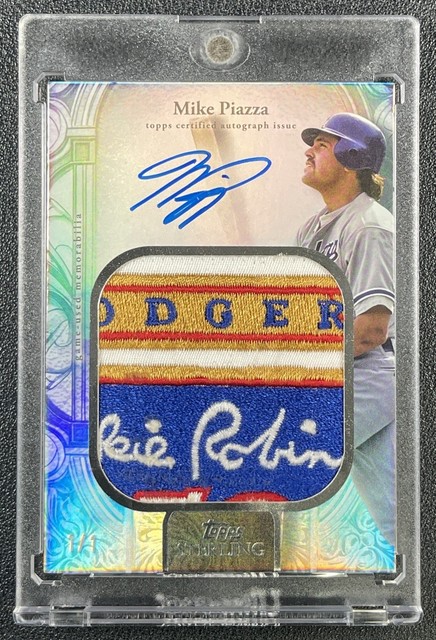 Mike Piazza 2025 Topps Sterling Splendor Jumbo Gu Jackie Robinson Patch Auto 1/1