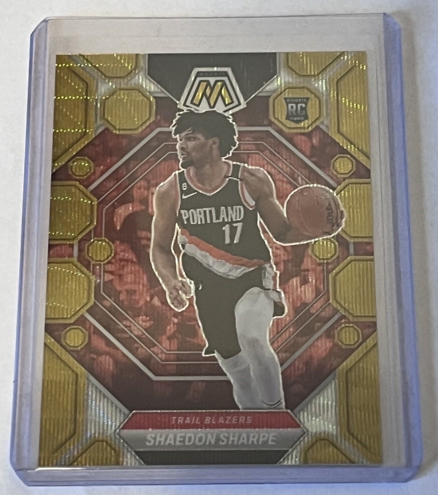 2022-23 Shaedon Sharpe Mosaic Gold Wave Prizm Rc 8/10 🔥🔥🔥🔥
