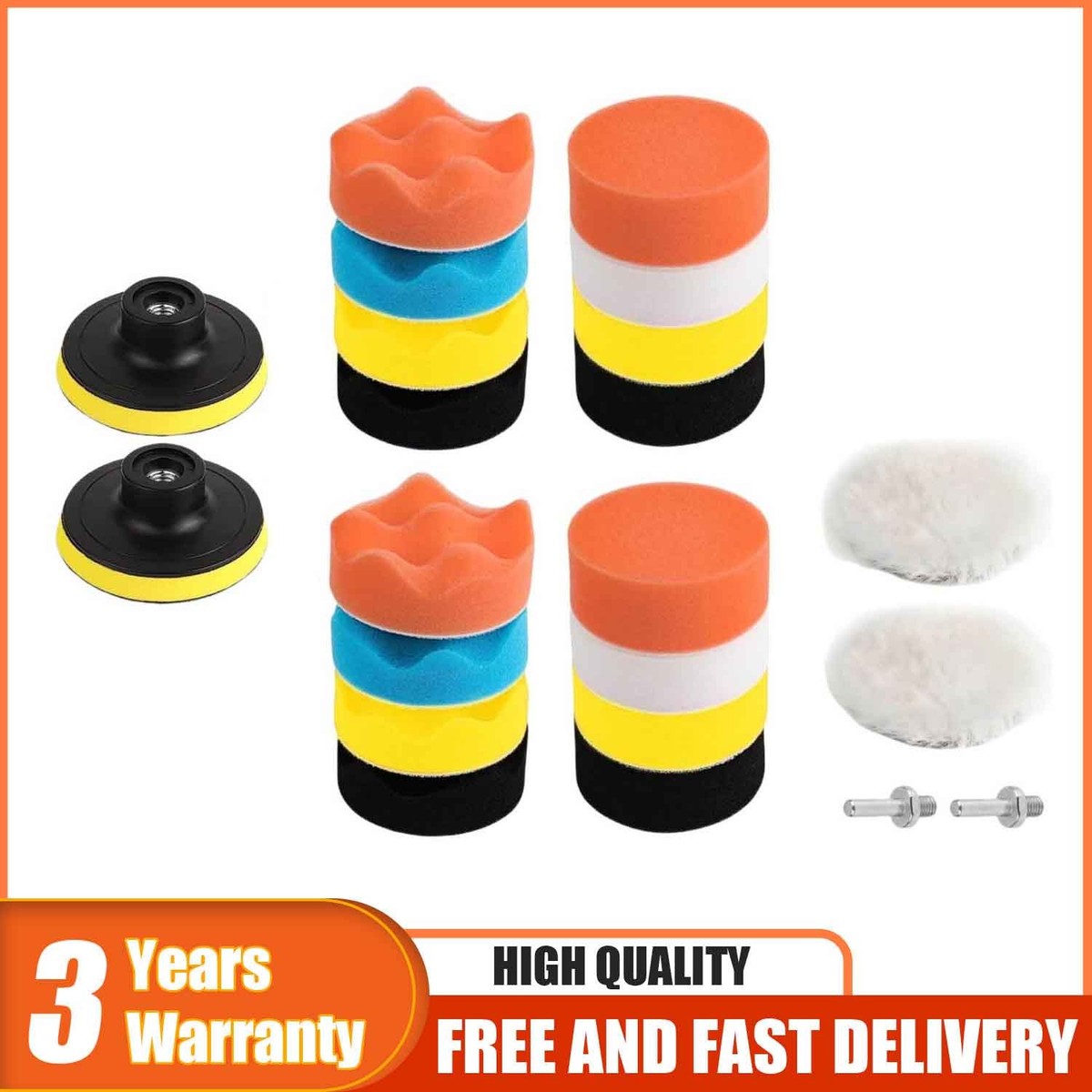 3 Inch 22pcs Car Buffing Pads Polishing for Drill Sponge Waxing Foam 3 Inch 22pcs Car Buffing Pads Polishing for Drill Sponge Waxing Foam