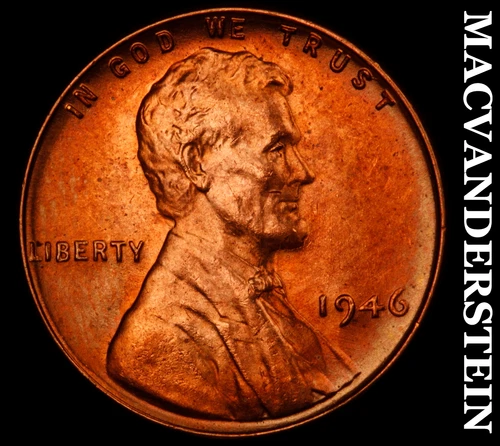 1946 Lincoln Wheat Cent- Red- Choice Gem Brilliant Uncirculated Luster #J4263