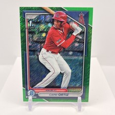 2024 Bowman Chrome - Capri Ortiz #BCP-73 1st Bowman Green Shimmer /99 Angels