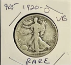 1920-D VG Rare Walking Liberty Half Dollar