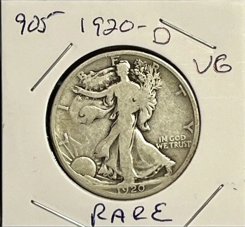 1920-D VG Rare Walking Liberty Half Dollar