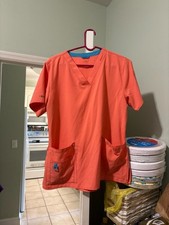 Carhartt Liberty Women's V-Neck Scrub Top Coral Large