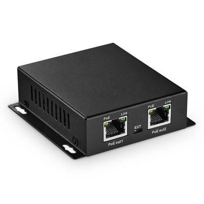 3 Ports 100M PoE Passthrough Switch, IEEE 802.3af/at PoE Repeater, 10/100Mbps...