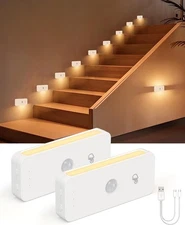 Stair Lights Indoor, Wireless Motion Sensor Light Indoor, Rechargeable Night Lig
