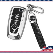 Ford Key Fob Cover Case Shell 5 Button Keychain 2018-2026 C-silver Explorer Fusi