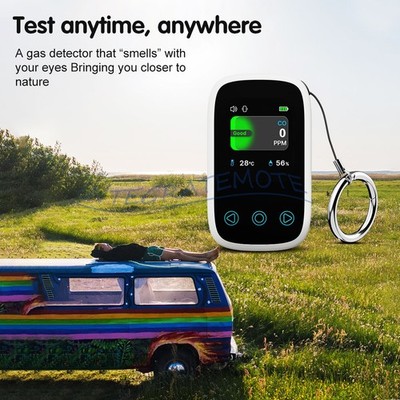 Mini Multifunctional Air Quality Monitor Temp Humidity Meter LCD Touch Display