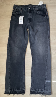 Herren Jeans Zara Flare fit Gr. 42 anthrazit schwarz neu mit Etikett Bershka H&M