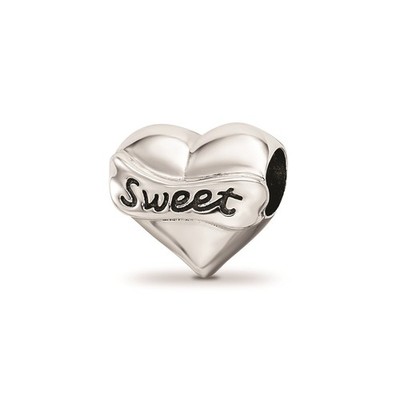 Reflection Beads Sterling Silver Crystal from Swarovski Sweet 16 3D Heart Bead