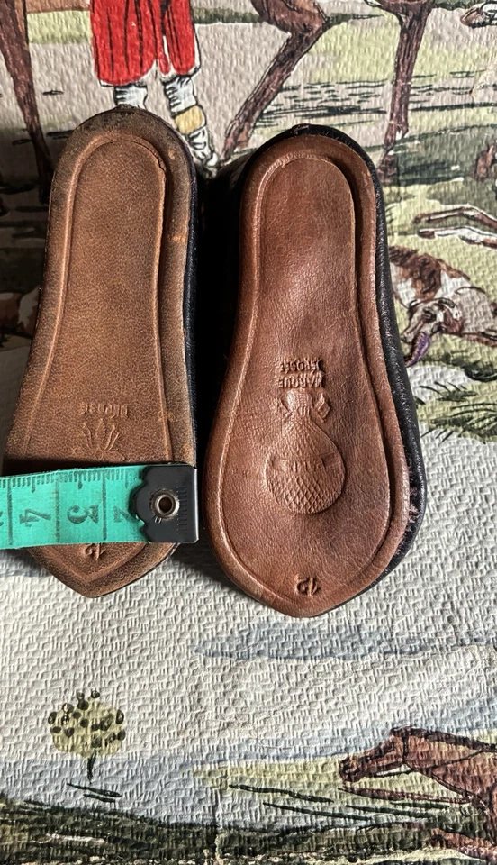 2 Chaussures de poupée Ancienne 1 Jumeau à l'Abeille 2  À La Mongolfiere T12 - Photo 3/4
