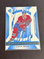 2023-24 Sp Rookie Authentics Owen Beck  RC #133 Montreal Canadians NM