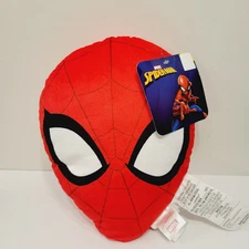 Marvel Triangle Spiderman Face Red Throw Decor Plush Stuffed Pillow