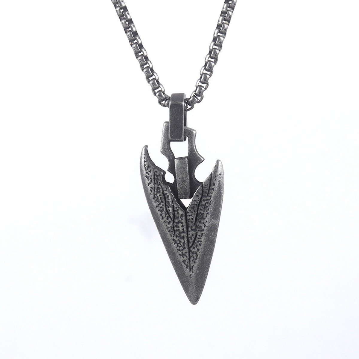 Vnox Mens Arrowhead Necklace Arrow Spear Head Stainless Steel