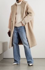 Max Mara Teddy Coat Alpaca-blend Coat Size M Bnwt