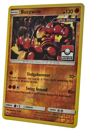 Buzzwole 77/131 Reverse Holo League Promo Forbidden Light NM+ w/eBay Shipping - Picture 2 of 4