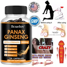 Panax Ginseng Capsules - Boost Energy & Endurance, Men's Health Support