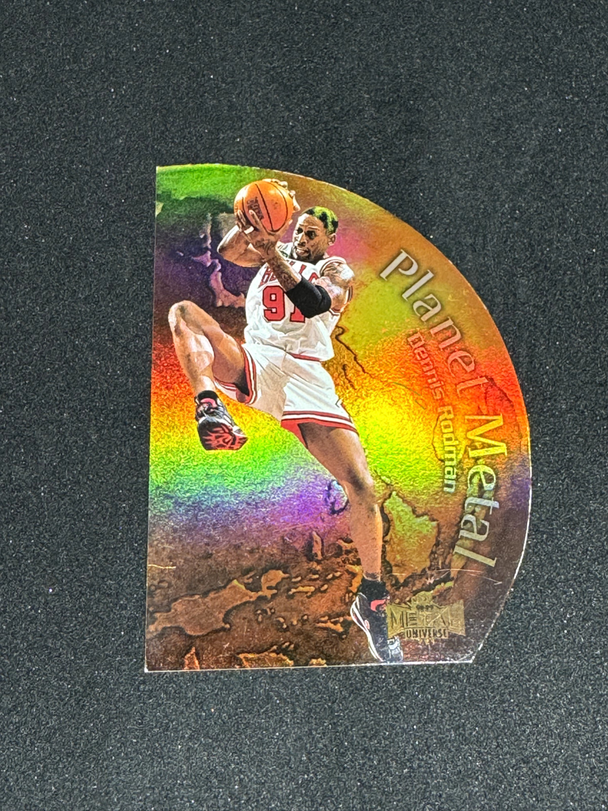 1998-99 Skybox Dennis Rodman Metal Universe Planet Metal Die Cut
