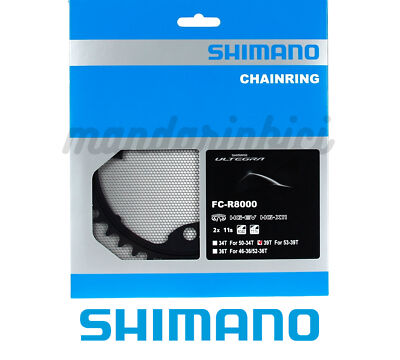 Shimano FC-R8000 Chainring 39T-MW For 53-39T Y1W839000 (Black) NIB
