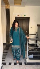 New Latest Faux Georgette Top And Dhoti Salwar With Dupatta For Women Girls