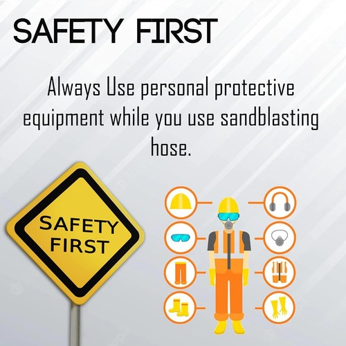 Abrasive Sandblast Hose 1/2" ID Blast Hose 50 Feet Long 2 PLY Sandblasting Hose - Picture 6 of 7