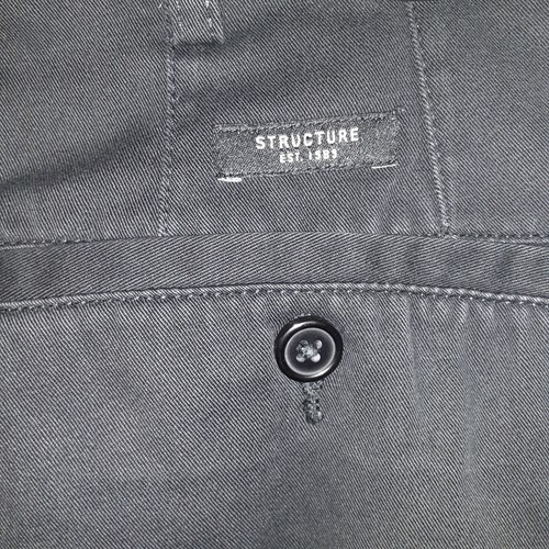 * Structure Pants Mens Size 31 Black 100% Cotton Vintage - Picture 6 of 12