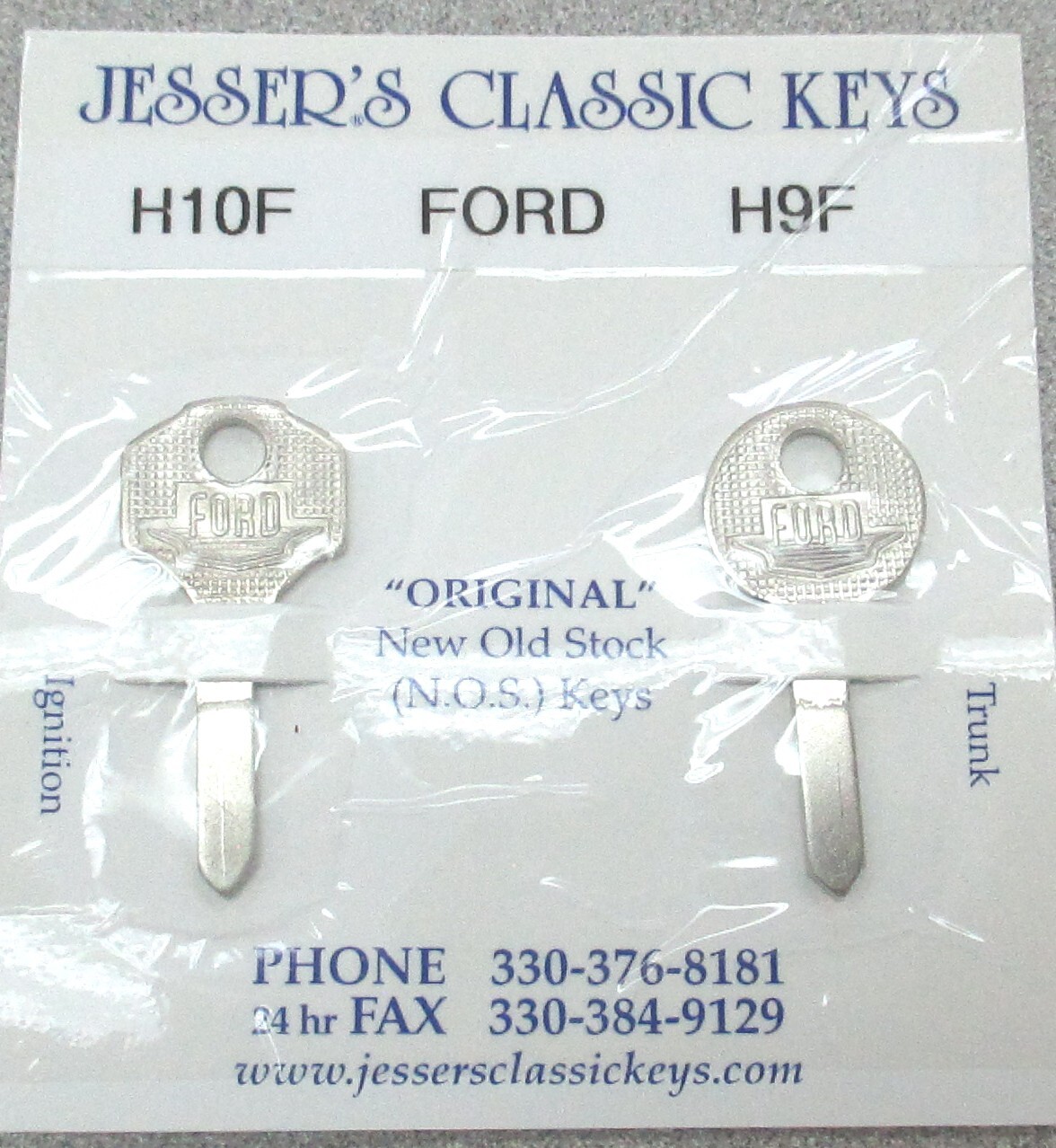 Vintage FORD Original NOS Nickel Key Set Fits 1949 1950 1951 Futuristic Car
