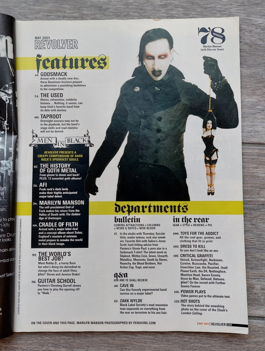 Revolver Magazine May 2003 Marilyn Manson Godsmack Taproot Cave In