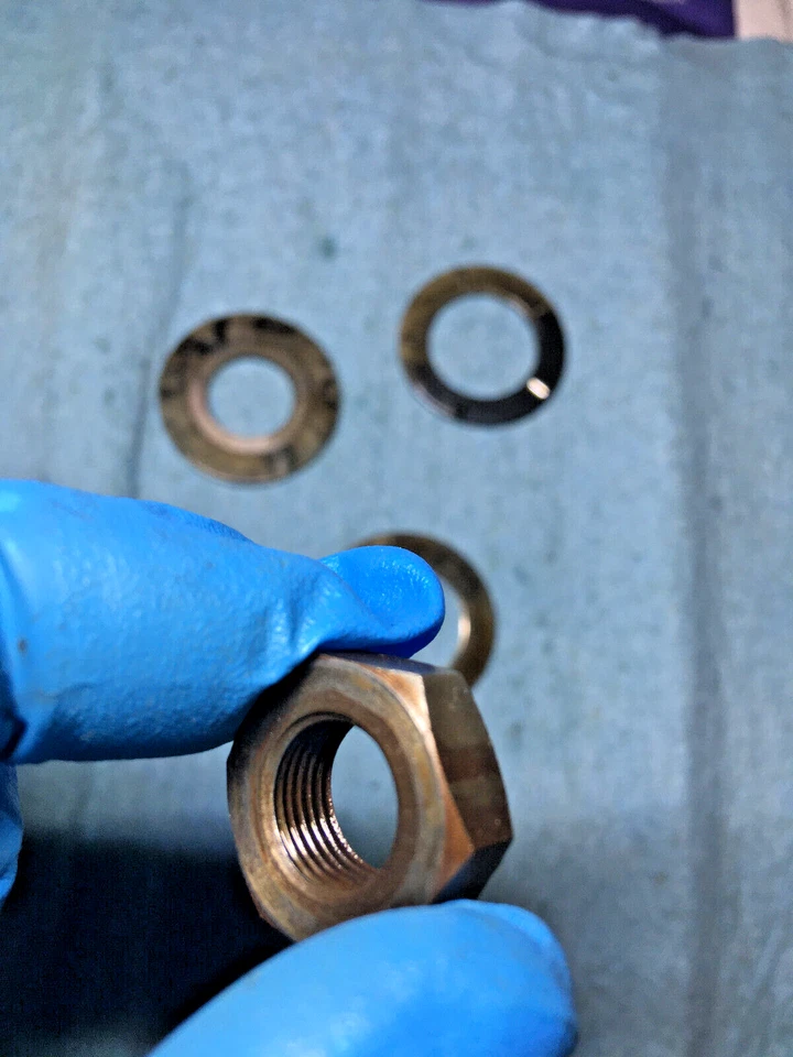 Yamaha HS1 1970 embrague herrajes tuerca 93341-22302-00 90170-12060-00 placa de empuje Foto 4 de 4