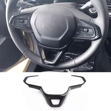 Carbon Fiber ABS Inner Steering Wheel Panel Bezel For Chevrolet Trax 2024 Trim X