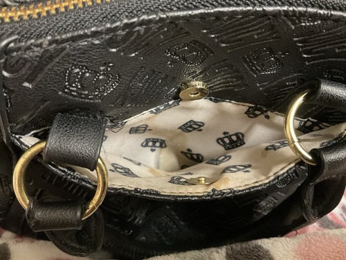 Juicy Couture Purse Bag Satchell Black Liquorice Fame With Matching Wallet - Picture 6 of 9