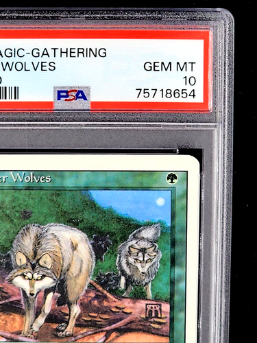 1994 MTG Magic the Gathering Revised Timber Wolves Rare PSA 10 Gem Mint POP 8 - Picture 5 of 11
