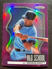 2022 Panini Prizm George Brett Old School Purple Prizm Parallel # OS-6