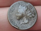 1866 Indian Head Cent Penny- Good/VG Details
