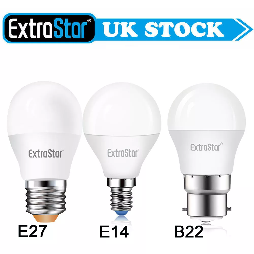 1 20 X B22 E14 E27 6W 5W Day Light Warm White Golf Ball Globe Lamp LED Bulbs