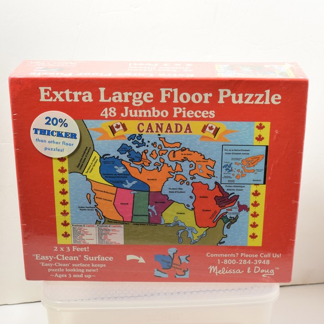 Melissa & Doug Canada Map Floor Puzzle New Sealed Extra Large eBay