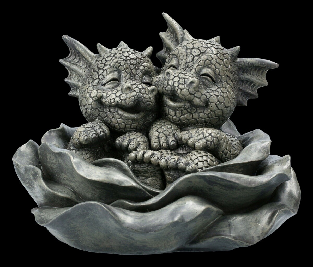Garden Figure - Dragon Babies IN Rose - Fantasy Home Decor Children