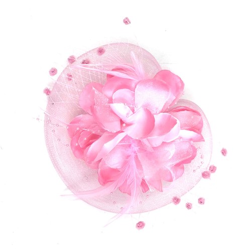 LOTTO Fermaglio per capelli fiore rete piuma fascinatore cappello tea party matrimonio donna US - Foto 7 di 32