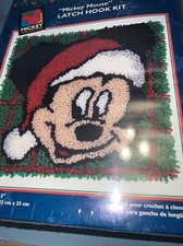 Caron Latch Hook Kit D0500 Christmas Santa Mickey Mouse Unlimited 13x13