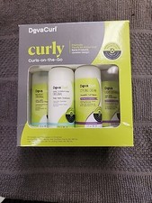 DevaCurl Curly 4 Sample Size Shampoo Conditioner 2 Stylers 3fl oz ea