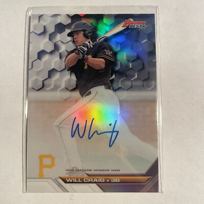 2016 Bowmans Best Refractor Will Craig Auto Pittsburgh Pirates #CDA-WC