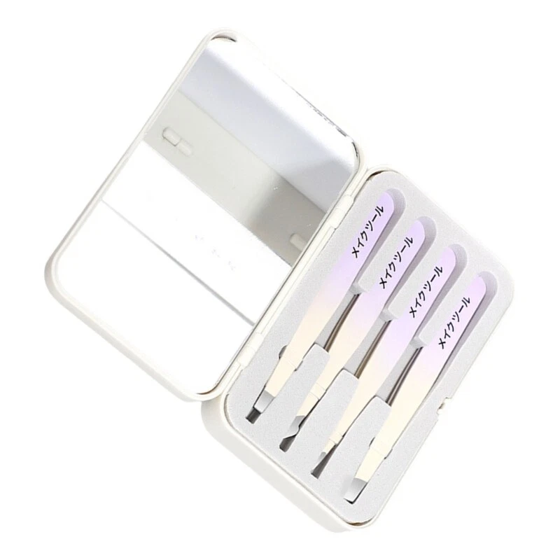 4Pcs Travel Tweezers Set Eyebrows Tweezers Stainless Steel Precisions Tweezers - Picture 11 of 11