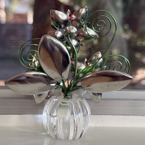 6 Portatarjetas Ganz Crystal Creations Acrílico Atrapasol Lugar Floral Mariposa - Imagen 8 de 10