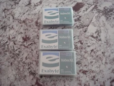 LOT OF 3 NEW EXABYTE 160mXL 8mm D8 DATA TAPE CARTRIDGE FREE SHIPPING