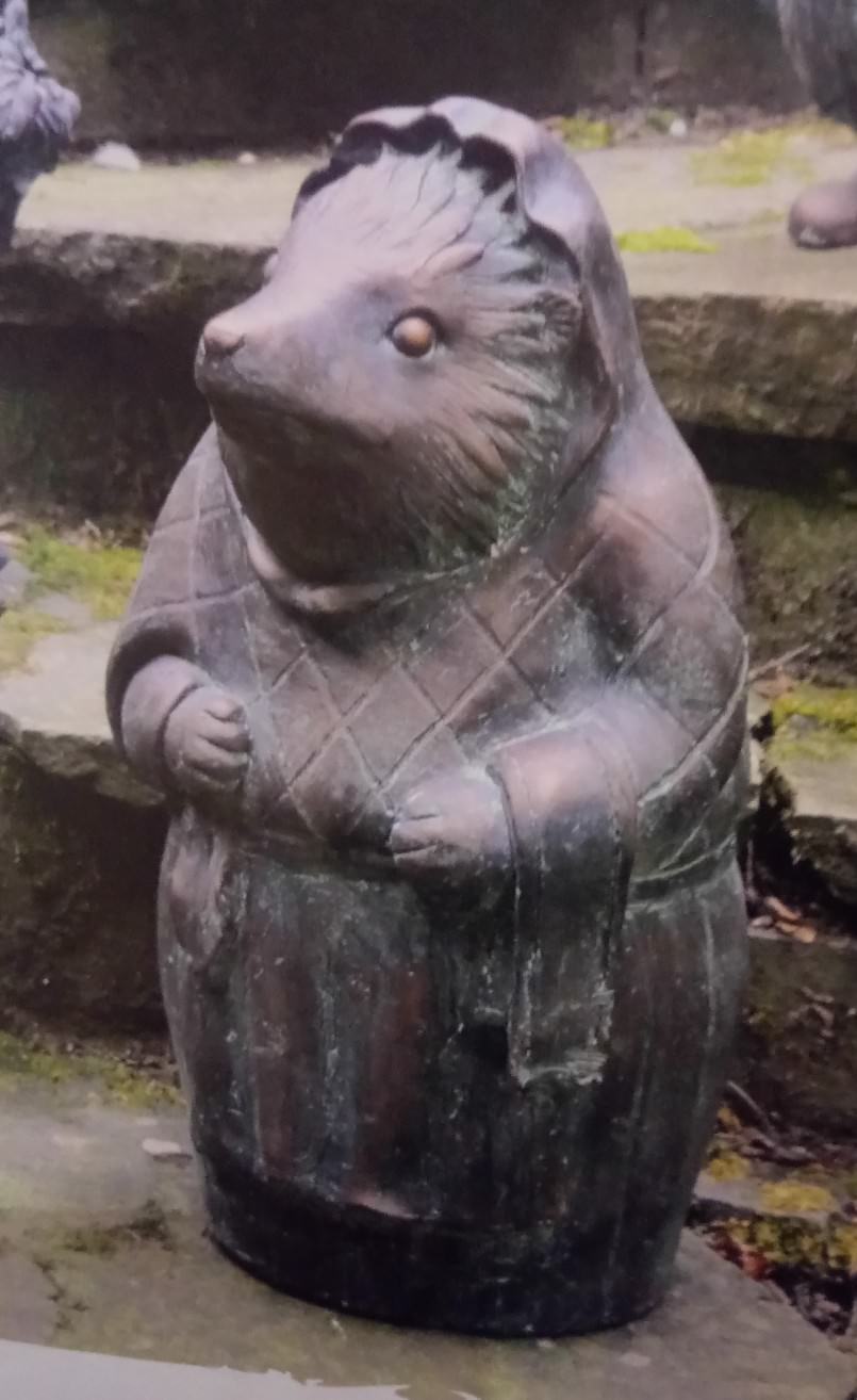 Mrs. Tiggy Winkle Garden Ornament Statue Beatrix Potter Bronze Peter