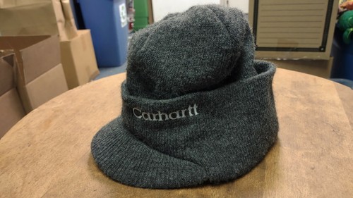 Carhartt Dark Gray Knit Beanie Hat Cap 